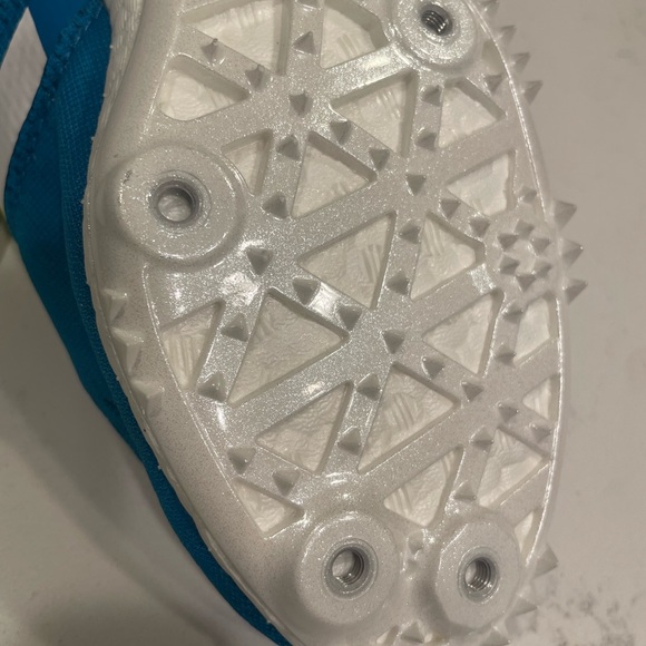 NWOT Adidas Teal and Neon Yellow Adizero Boost Endless Energy Shoes - Picture 4 of 7